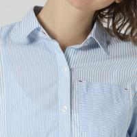 Boton/波顿秋季新款女修身条纹显瘦时尚百搭衬衫
