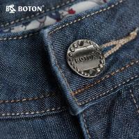 BOTON 波顿女装弹力秋冬季休闲牛仔裤女式中低腰长裤子