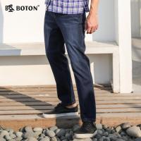 波顿/Boton 男士牛仔秋季时尚弯袋牛仔裤透气直筒牛仔裤