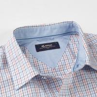 波顿/Boton秋冬纯棉男式长袖格子衬衫休闲衬衣英伦欧美风修身潮牌