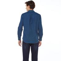 波顿/Boton秋冬装男士长袖衬衫牛仔布透气纯棉简约休闲衬衣男上衣