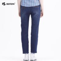 Boton/波顿女装牛仔裤宽松秋冬季新款直筒牛仔裤潮