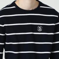 Boton/波顿新款毛衣男秋冬条纹圆领针织上衣服套头男款