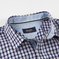波顿boton秋冬款长袖休闲格子纯棉衬衫男士衬衣打底衫 116