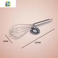不锈钢手动打蛋器加强型8-20-24寸加厚加粗无磁打蛋器自带开瓶器 FENGHOU 10寸普通型打蛋器推荐家用