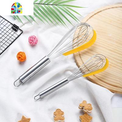 打蛋器手动打发奶油器不锈钢带硅胶刮刀 打鸡蛋搅拌器烘焙家用 FENGHOU 10寸打蛋器