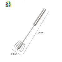 半自动打蛋器家用烘培蛋糕奶油打发器小型手动不锈钢打鸡蛋搅拌器 FENGHOU 10寸[半自动旋转不锈钢材质]