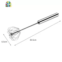 打蛋器手动家用小型不锈钢半自动蛋清打发搅蛋器打蛋机蛋糕搅拌器 FENGHOU [原色打蛋器+花型蛋清分离器]304不锈钢