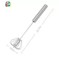 半自动打蛋器家用手动按压式小型蛋清奶油打发器烘焙鸡蛋搅拌器棒 FENGHOU 半自动-不锈钢原色