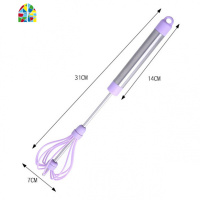 可调半自动搅蛋器家用按压式打蛋器搅拌棒不锈钢和面打发奶油工具 FENGHOU厨房工具