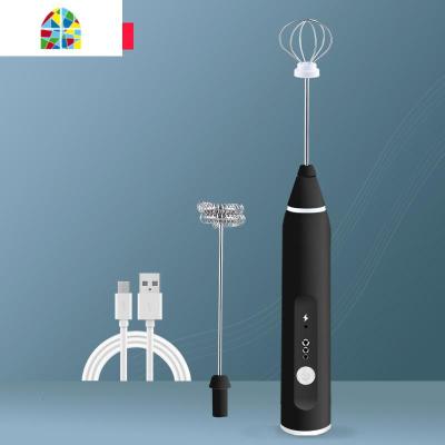 打蛋器电动迷你家用小型搅拌器USB充电烘焙工具手持式奶油打发机 FENGHOU 黑色打蛋器