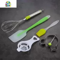 不锈钢打蛋器手动鸡蛋奶油搅拌器家用搅蛋棒刮刀工具套装 FENGHOU 绿套装+绿色米奇煎蛋器