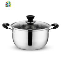 不锈钢奶锅汤锅加厚火锅迷你小蒸锅家用婴儿电磁炉煤气炉锅具辅食 FENGHOU 16cm汤锅