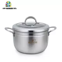 正304不锈钢蒸锅复底加厚蒸笼汤锅煤气电磁炉锅具22-26CM FENGHOU 22cm