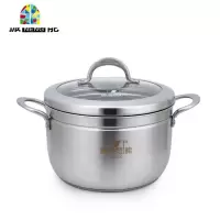正304不锈钢蒸锅复底加厚蒸笼汤锅煤气电磁炉锅具22-26CM FENGHOU 26cm