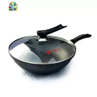 炒锅家用炒菜锅具电磁炉专用抖音同款平底无油烟不粘锅 FENGHOU 28cm燃气专用无盖
