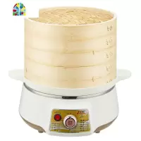 竹香电蒸锅商用蒸馒头蒸笼不串味多功能蒸汽锅自动断电家用保温锅 FENGHOU 两层30CM电蒸锅(保温款)