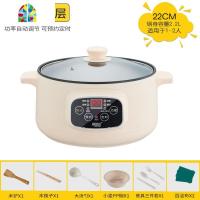 电炒锅宿舍学生锅家用不粘锅多功能蒸煮一体锅小型迷你插电炒菜锅 FENGHOU 24CM旋钮款不粘锅