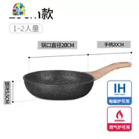 平底锅煎锅不粘锅迷你家用煎蛋小号电磁炉专用烙饼锅多功能 FENGHOU 20CM加厚煎锅(不带盖)