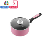 奶锅不粘锅小汤锅宝宝专用辅食锅小锅电磁炉蒸锅炖煮带蒸笼 FENGHOU 砖石黑18CM