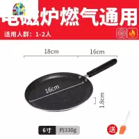 班戟锅平底锅煎锅不粘锅6 8 10寸千层饼蛋糕皮专用 煎蛋锅煎饼锅 FENGHOU 8寸粉色送油刷