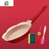 韩国宝宝辅食锅婴儿煎煮一体小奶锅儿童多功能不粘锅煮粥锅 FENGHOU 红花煎锅无盖送硅胶勺油刷抹布16CM