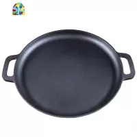 铸铁煎饼锅加厚老式煎饼鏊子生铁无涂层家用烙饼锅平底锅煎锅 FENGHOU 24.5cm单锅
