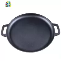 铸铁煎饼锅加厚老式煎饼鏊子生铁无涂层家用烙饼锅平底锅煎锅 FENGHOU 35cm单锅