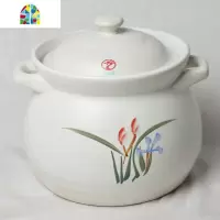 封后[天天]养生汤煲砂锅炖锅陶瓷炖煲沙锅砂锅煲汤明火可高温 FENGHO 3.4L兰花送隔热垫(3-4人份)新疆西藏