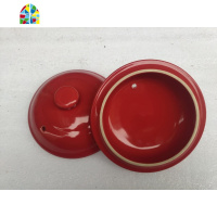 家用彩色陶瓷砂锅盖子土电炖火锅单盖配件煲汤锅盖沙锅炖锅盖 FENGHOU 直径18cm随机发黄粉盖子可备注颜色