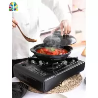 封后可高温煲仔饭砂锅燃气专用锅小沙锅家用石锅拌饭商用焖鸡干烧锅 FENGH 26深有盖26X8.5CM1800ml4-5