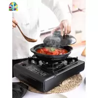 可高温煲仔饭砂锅燃气专用锅小沙锅家用石锅拌饭商用焖鸡干烧锅 FENGHOU AD618有盖18X6CM1人份