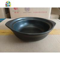 瓷煲 燃气明火可高温瓦煲沙锅 煲仔饭焖鸡米饭专用砂锅浅锅 FENGHOU 21号600ML黑色口釉无盖无托盘