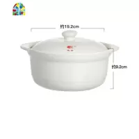 可高温煮粥明火家酒店用养生煲汤沙锅小陶瓷煲双耳砂锅炖肉锅 FENGHOU 黑色31号3L加厚款