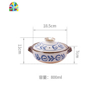 砂锅煲汤家用陶瓷煲仔饭锅燃气专用日式炖汤锅土锅瓦罐汤煲 FENGHOU 沟藤0.8升