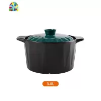 沙锅家用可高温汤锅小号家用瓦煲燃气煤气灶专用可高温火锅 FENGHOU 菱形3升砂锅适用3-6人