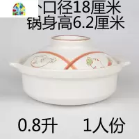 可干烤干烧可高温砂锅炖锅陶瓷涮肉家用纯平底电陶光波炉明火两用 FENGHOU 微小0.4升KP01黑D