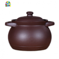 宜兴紫砂锅煲汤家用砂锅炖锅燃气明火无釉质无涂层沙锅老式土陶瓷 FENGHOU 陶知平锅大号约5升