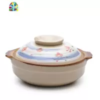 韩国石锅拌饭专用家用明火燃气石锅碗煲仔饭 韩式大酱汤小砂锅 FENGHOU 手绘1200毫升