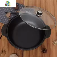 铸铁炖锅加厚加深无涂层煲汤锅老式炖肉锅砂锅家用火锅汤锅干锅锅 FENGHOU 29cm炖锅(铸铁锅盖)4-6人份