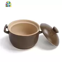 无釉土砂锅明火燃气专用炖锅大小号陶土沙锅炖汤锅家用老式煲汤锅 FENGHOU 2.5升无釉砂锅(3-4人)