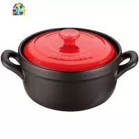 封后干烧炒菜家用烤红薯明火炖汤可高温土沙煲粥坤博陶瓷砂锅煲汤 FENGHO 4.8升[黄色盖]4、5人煲汤煲粥烤鱼烤鸡盐
