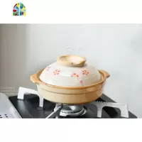 日食记一人食复古小土锅手绘陶土砂锅煲仔饭煮粥煲汤锅明火 FENGHOU 17cm花柄款
