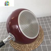 捡漏日式煎炒锅平底锅深煎锅不粘锅雪花酥烘培锅加深宝宝辅食 FENGHOU 红褐色24cm通用(无瑕疵)