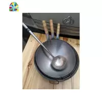 炒锅饭店厨师专用手柄大号轻便通用普通一体厨房酒店新式多功能 FENGHOU 直径35炒锅(没有勺)