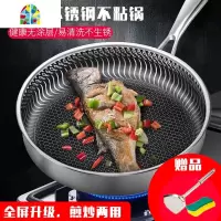 304不锈钢煎锅炒锅平底不粘锅小煎饼锅煎蛋烙饼锅煤气电磁炉 FENGHOU 28CM全屏煎锅单锅