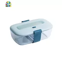玻璃饭盒便当盒微波炉加热饭盒分隔专用保鲜盒密封带盖上班族 FENGHOU 橙色