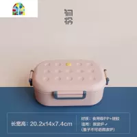 物拾 饭盒学生上班族微波炉分隔型加热便当盒简约大容量餐盒 FENGHOU 双层款带餐具—浅灰
