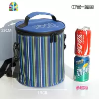 加厚圆形饭盒袋大号装保温桶袋子铝箔保温袋便当包防水带饭手提袋 FENGHOU 大号-YY脚印-高30CM