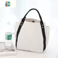 饭盒袋加厚手拎日式定制带饭手提便当包袋大容量布袋包女 FENGHOU 黑色
